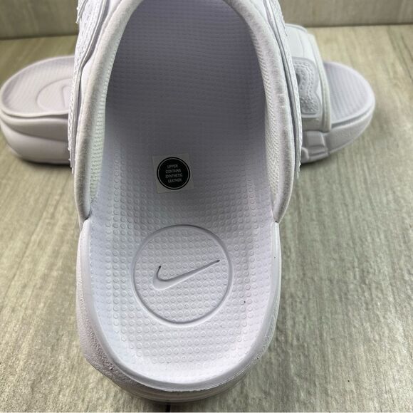 NEW Nike Air More Uptempo White Slides Shoes Sandals fd9884-101 Men’s Size 9 - Picture 9 of 10
